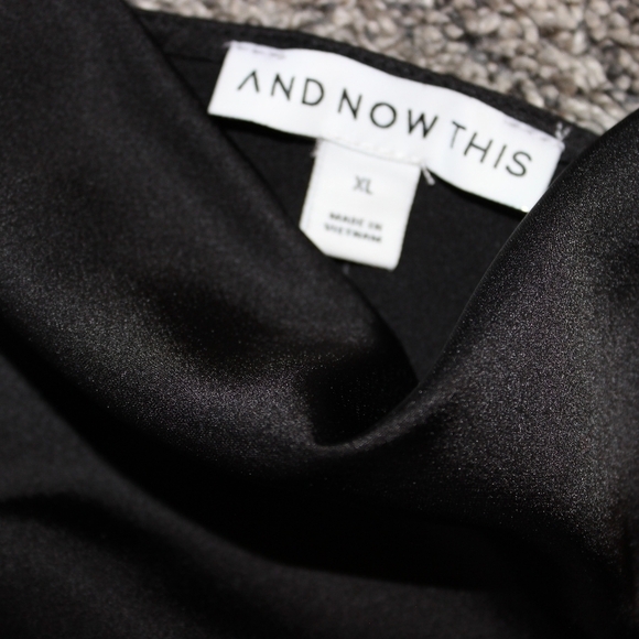 AND Now This Trendy Chain Strap Satin Slip Dress - Picture 4 of 6